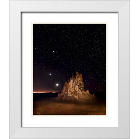 Monument to the Sky I White Modern Wood Framed Art Print with Double Matting by Drost, David