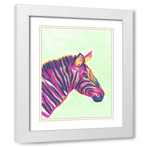 Savannah Pop III White Modern Wood Framed Art Print with Double Matting by Vess, June Erica