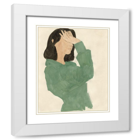 Fashion Maven II White Modern Wood Framed Art Print with Double Matting by Barnes, Victoria