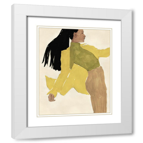 Fashion Maven III White Modern Wood Framed Art Print with Double Matting by Barnes, Victoria
