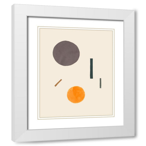 Custom Intraconnected I White Modern Wood Framed Art Print with Double Matting by Wang, Melissa