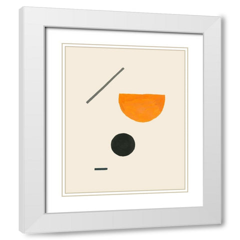 Custom Intraconnected II White Modern Wood Framed Art Print with Double Matting by Wang, Melissa