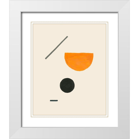 Custom Intraconnected II White Modern Wood Framed Art Print with Double Matting by Wang, Melissa