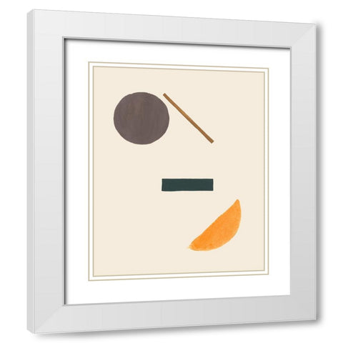 Custom Intraconnected III White Modern Wood Framed Art Print with Double Matting by Wang, Melissa