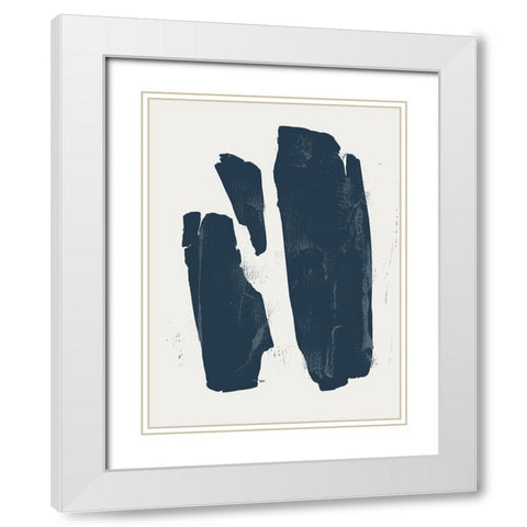 Custom Triple Block Print II White Modern Wood Framed Art Print with Double Matting by Green, Jacob