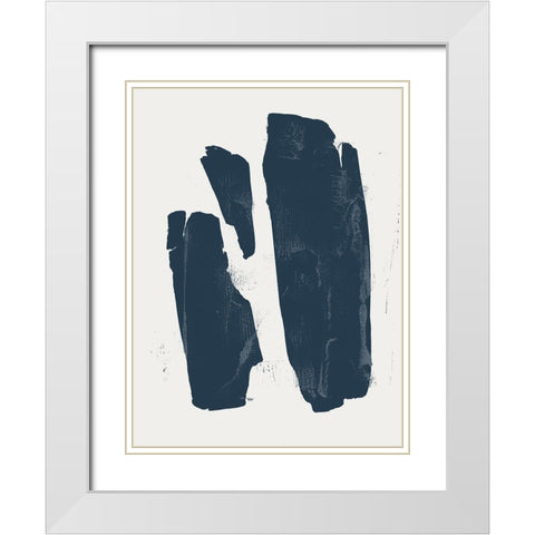 Custom Triple Block Print II White Modern Wood Framed Art Print with Double Matting by Green, Jacob