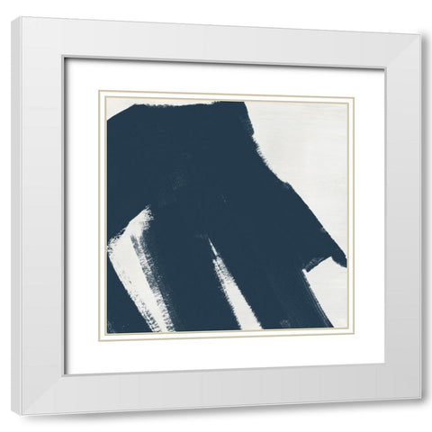 Custom Block Brushwork III White Modern Wood Framed Art Print with Double Matting by Vess, June Erica