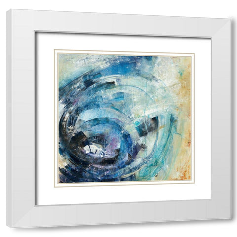 Concentric Eccentric White Modern Wood Framed Art Print with Double Matting by Douglass, Farrell
