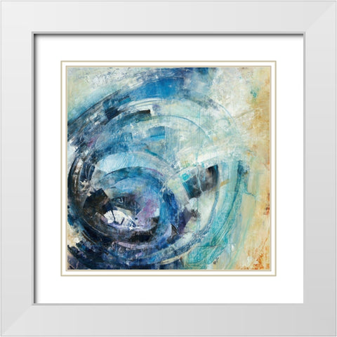 Concentric Eccentric White Modern Wood Framed Art Print with Double Matting by Douglass, Farrell