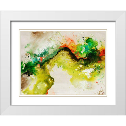 Animated Flow I White Modern Wood Framed Art Print with Double Matting by Drotar, Rikki