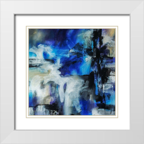 Azure Dreams White Modern Wood Framed Art Print with Double Matting by Drotar, Rikki
