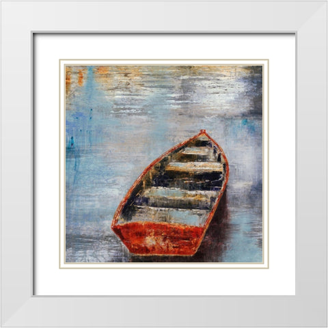 The Row Boat White Modern Wood Framed Art Print with Double Matting by Henry, Alexys