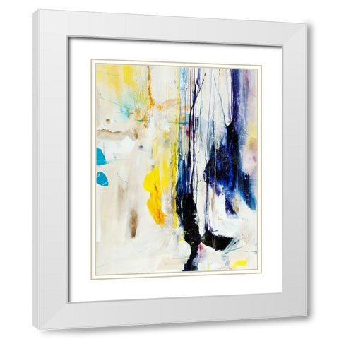 Frosted White Modern Wood Framed Art Print with Double Matting by Maas, Jodi