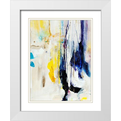Frosted White Modern Wood Framed Art Print with Double Matting by Maas, Jodi
