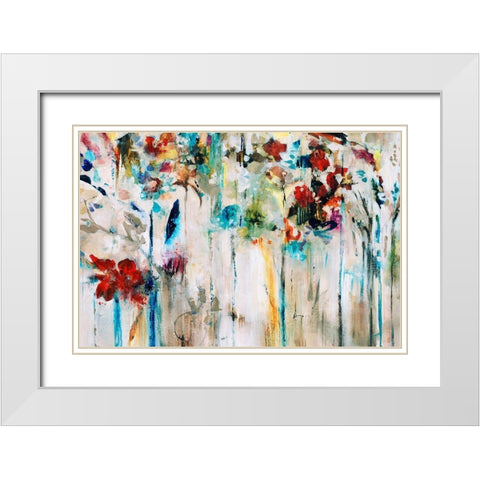 Honeybee Bait White Modern Wood Framed Art Print with Double Matting by Maas, Jodi