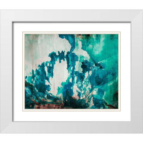 Icecap White Modern Wood Framed Art Print with Double Matting by Taylor, Kari