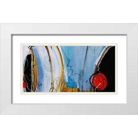Playground Pops White Modern Wood Framed Art Print with Double Matting by Douglass, Farrell