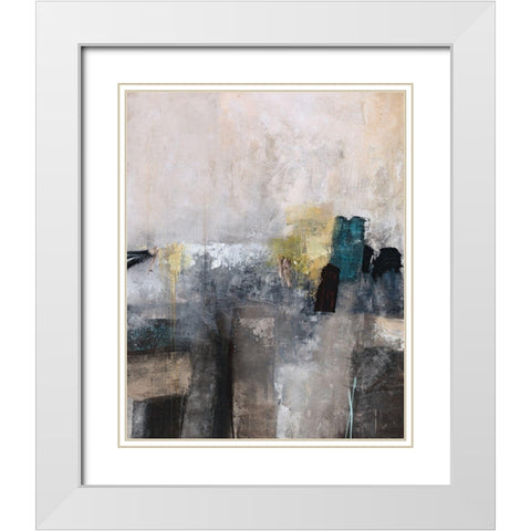 Slowly Goes the Night White Modern Wood Framed Art Print with Double Matting by Rabo, Clayton