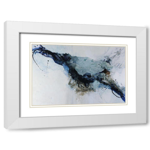 Swift Undercurrent White Modern Wood Framed Art Print with Double Matting by Taylor, Kari