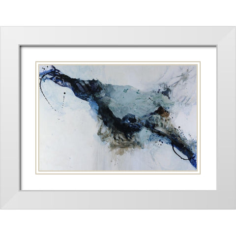 Swift Undercurrent White Modern Wood Framed Art Print with Double Matting by Taylor, Kari