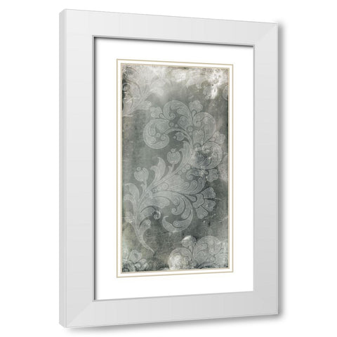 Silver Lace II White Modern Wood Framed Art Print with Double Matting by Vision Studio