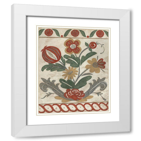 Tudor Rose I White Modern Wood Framed Art Print with Double Matting by Zarris, Chariklia