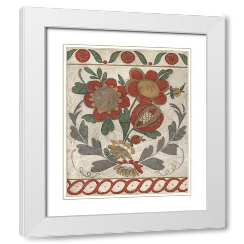 Tudor Rose II White Modern Wood Framed Art Print with Double Matting by Zarris, Chariklia