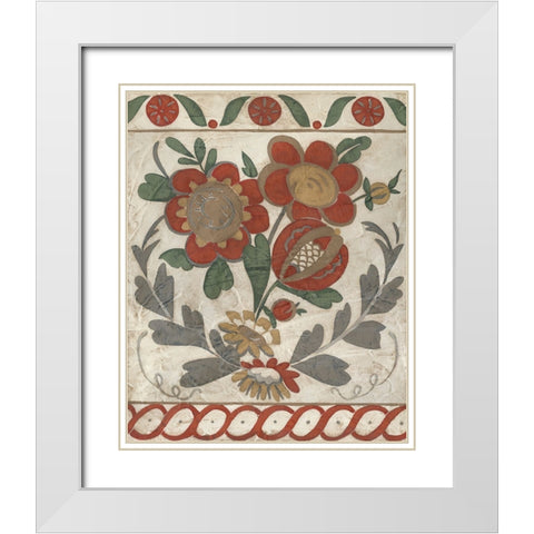 Tudor Rose II White Modern Wood Framed Art Print with Double Matting by Zarris, Chariklia