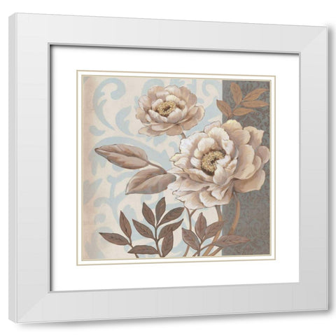 Parisian Peony I White Modern Wood Framed Art Print with Double Matting by OToole, Tim