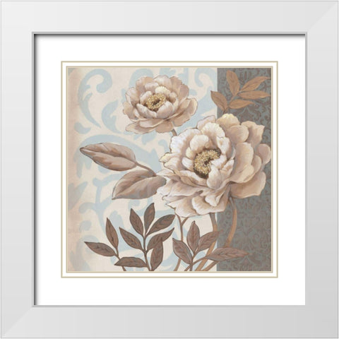 Parisian Peony I White Modern Wood Framed Art Print with Double Matting by OToole, Tim