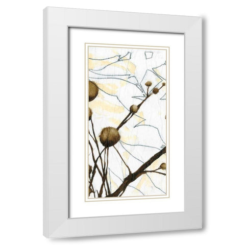 Willow Blooms I White Modern Wood Framed Art Print with Double Matting by Goldberger, Jennifer