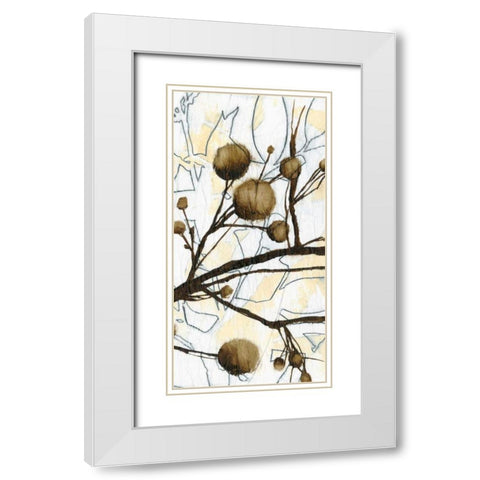 Willow Blooms II White Modern Wood Framed Art Print with Double Matting by Goldberger, Jennifer