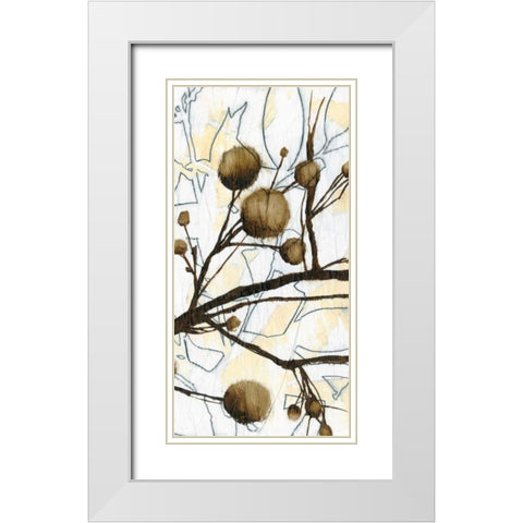 Willow Blooms II White Modern Wood Framed Art Print with Double Matting by Goldberger, Jennifer