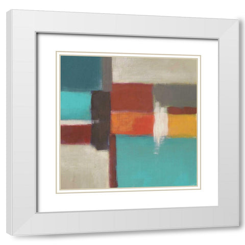 Uptown Lights I White Modern Wood Framed Art Print with Double Matting by Vess, June Erica