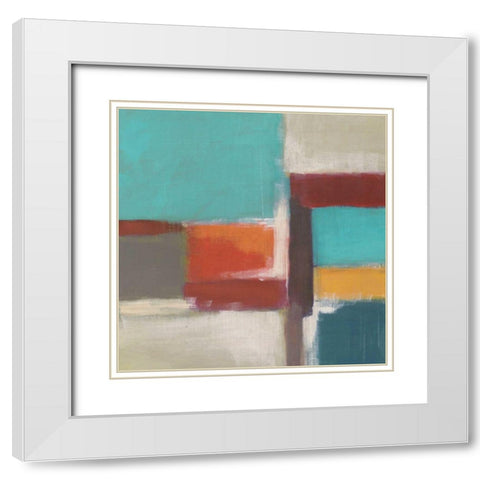 Uptown Lights II White Modern Wood Framed Art Print with Double Matting by Vess, June Erica