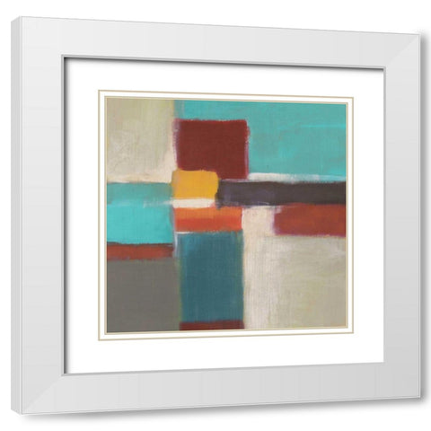 Uptown Lights III White Modern Wood Framed Art Print with Double Matting by Vess, June Erica
