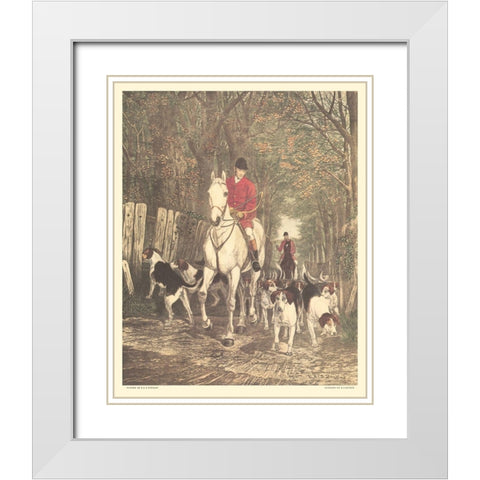 Morning - Going to Cover White Modern Wood Framed Art Print with Double Matting by Douglas, Edward A.S.