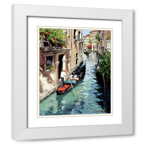 Canal Interno White Modern Wood Framed Art Print with Double Matting by Swanson, Michael