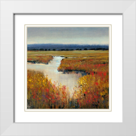 Marsh Land I White Modern Wood Framed Art Print with Double Matting by OToole, Tim