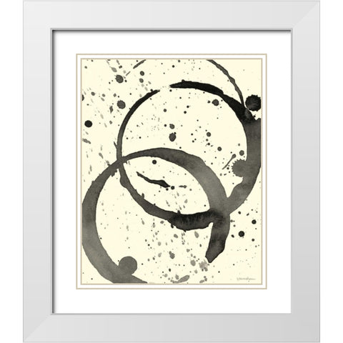 Astro Burst III White Modern Wood Framed Art Print with Double Matting by Lam, Vanna
