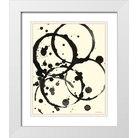 Astro Burst VI White Modern Wood Framed Art Print with Double Matting by Lam, Vanna