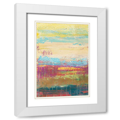 Pixel Plane I White Modern Wood Framed Art Print with Double Matting by Goldberger, Jennifer