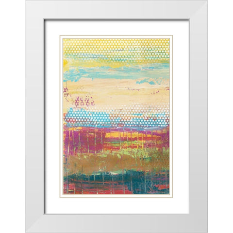 Pixel Plane I White Modern Wood Framed Art Print with Double Matting by Goldberger, Jennifer