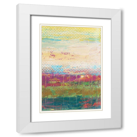 Pixel Plane II White Modern Wood Framed Art Print with Double Matting by Goldberger, Jennifer