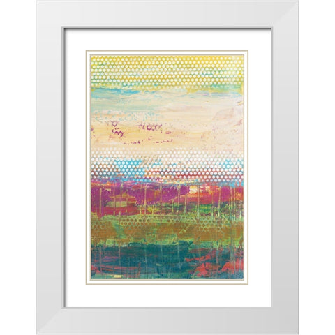 Pixel Plane II White Modern Wood Framed Art Print with Double Matting by Goldberger, Jennifer