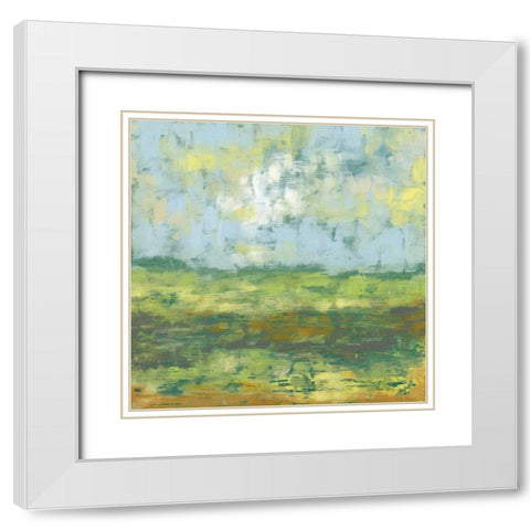 Sunfield II White Modern Wood Framed Art Print with Double Matting by Goldberger, Jennifer