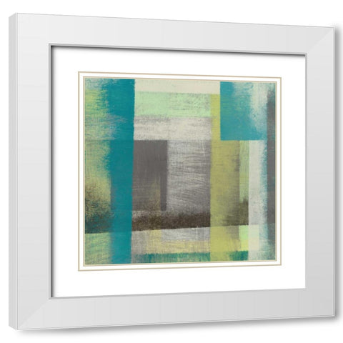 Overspray I White Modern Wood Framed Art Print with Double Matting by Goldberger, Jennifer