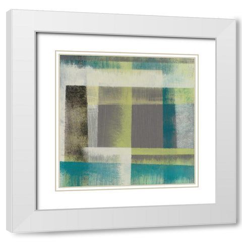 Overspray II White Modern Wood Framed Art Print with Double Matting by Goldberger, Jennifer