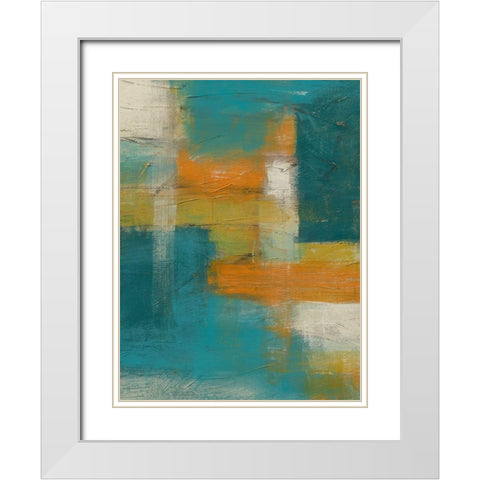 Blues Before Dawn I White Modern Wood Framed Art Print with Double Matting by Vess, June Erica
