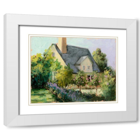Cotswold Cottage I White Modern Wood Framed Art Print with Double Matting by Weber, Mary Jean